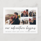 冒険が始まる |写真数々の日付の保存 案内ポストカード (正面)