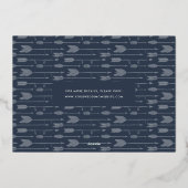 冒険が始まる |写真数々の日付の保存 箔招待状 (裏面)