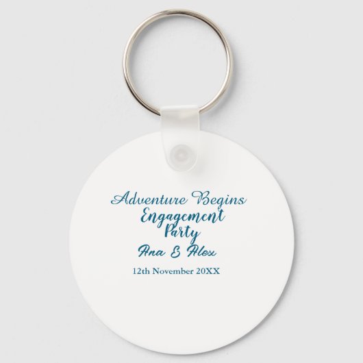 冒険が始まる 婚約パーティー 名前だ キーホルダー (正面)
