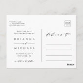 冒険が始まる |結婚の写真を保存 ポストカード (裏面)