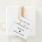 冒険が始まる、結婚の歓迎ラベル、クラフト フェイバータグ (インサイチュ)