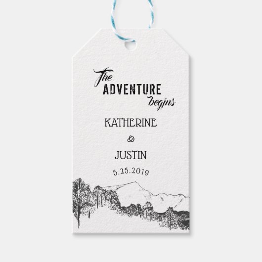 冒険が始まる⎢結婚式の引き出物プレゼントラベル ギフトタグ (正面)