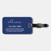 冒険が始まる – 色を編集できる ラゲッジタグ (裏面横)