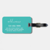 冒険が始まる – 色を編集できる ラゲッジタグ (裏面横)