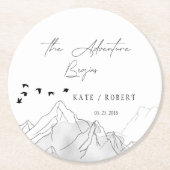 冒険が始まモダン結婚る ラウンドペーパーコースター (正面)