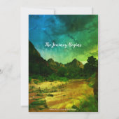 冒険が始素朴まる森がベビーシャワー 招待状 (裏面)