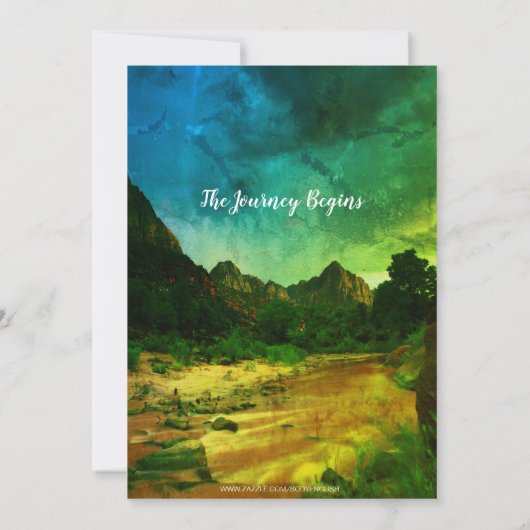 冒険が始素朴まる森がベビーシャワー 招待状 (裏面)