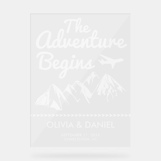 冒険が始結婚まる アクリルサイン (正面)