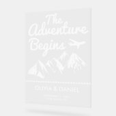 冒険が始結婚まる アクリルサイン (傾斜)