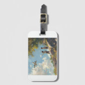 冒険が子供たちを待ち望む飛行機の飛行 ラゲッジタグ (正面縦)