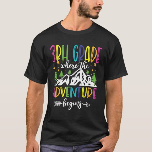 冒険が学校に戻る3年生 Tシャツ (正面)