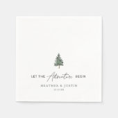 冒険が山の始まりにな結婚る スタンダードカクテルナプキン (正面)