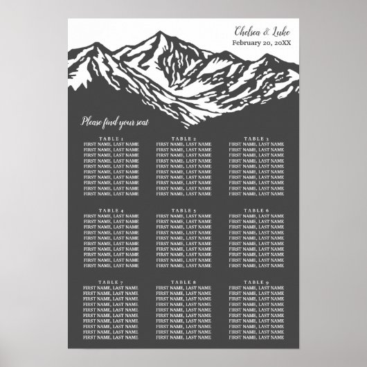 冒険が山の座席表を始める ポスター (正面)