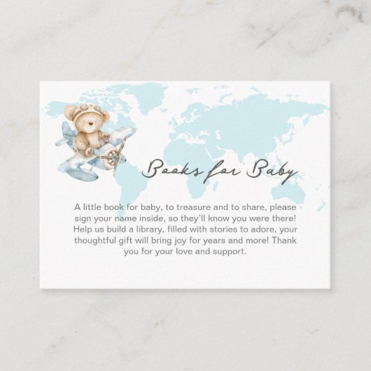 冒険が待ち受け、機内でクマ予約の依頼 エンクロージャーカード (正面)