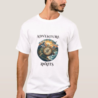 冒険が待っているデザイン Tシャツ