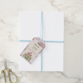冒険が待っている世界旅行地図フェミニン ギフトタグ (より糸付き)