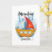 冒険が待っている船 カード (黄色い花)