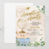 冒険が待っている、あらゆるイベント、誕生日、退職 招待状 (正面/裏面)