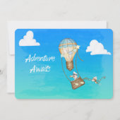 冒険が待っている かわいい動物 オーダーメイド招待状 招待状 (正面)