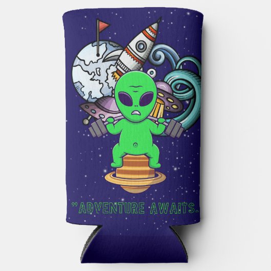 冒険が待っている スリム缶クーラー (正面)