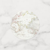 冒険が待っている トラベル ブライダル シャワー マップ コンフェッティ (スモール正面)