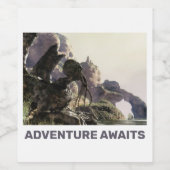 冒険が待っている。ファンタジーの風景 ワインラベル (シングルラベル)