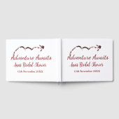 冒険が待っている ブライダルシャワー 追加 名前 矢印 結婚 ゲストブック (全面)