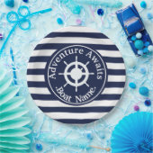 冒険が待っている。ボート名。 ペーパープレート (パーティー)