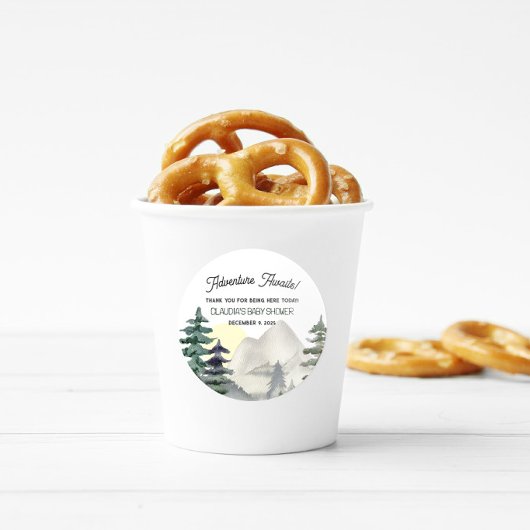 冒険が待っている!山と森のありがとう ラウンドシール