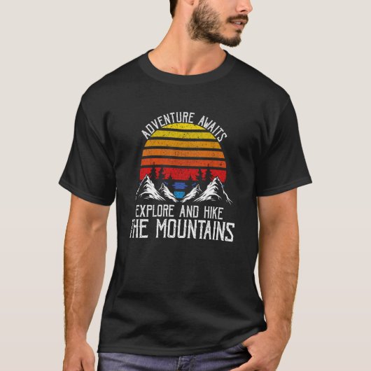 冒険が待っている　山道を探索しよう Tシャツ (正面)