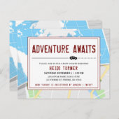 冒険が待っている  |   現代の地図 インビテーションポストカード (正面/裏面)