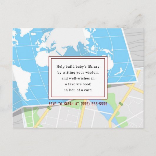 冒険が待っている  |   現代の地図 インビテーションポストカード (裏面)