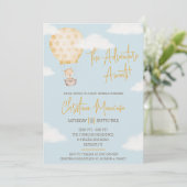 冒険が待っている！赤男女兼用ちゃんシャワー 招待状 (スタンド正面)