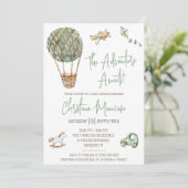 冒険が待っている！赤男女兼用ちゃんシャワー 招待状 (スタンド正面)