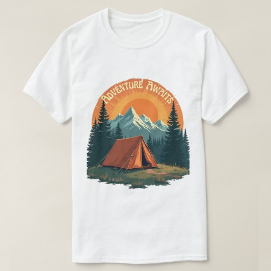 冒険が待つ – 野生へ Tシャツ (デザイン正面)