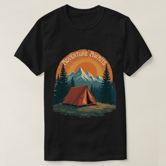 冒険が待つ – 野生へ Tシャツ (デザイン正面)