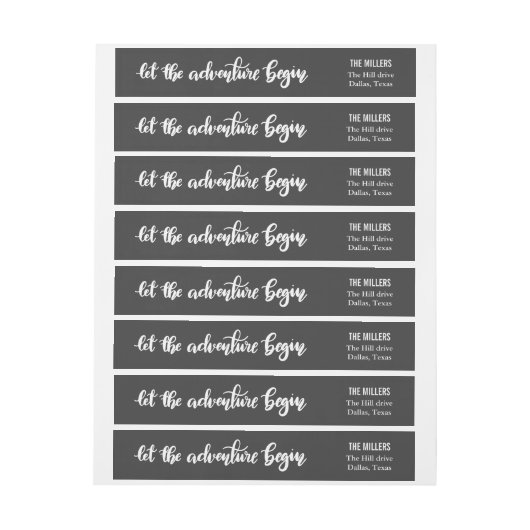 冒険が手書きの|の卒業生を始めるようにして下さい ラップアラウンドラベル (シート)