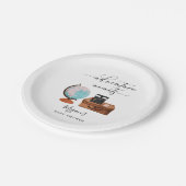 冒険が旅の赤ちゃんシャワーを待つ ペーパープレート (アングル)