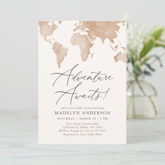 冒険が旅の赤ちゃんシャワーを待つ 招待状 (スタンド正面)