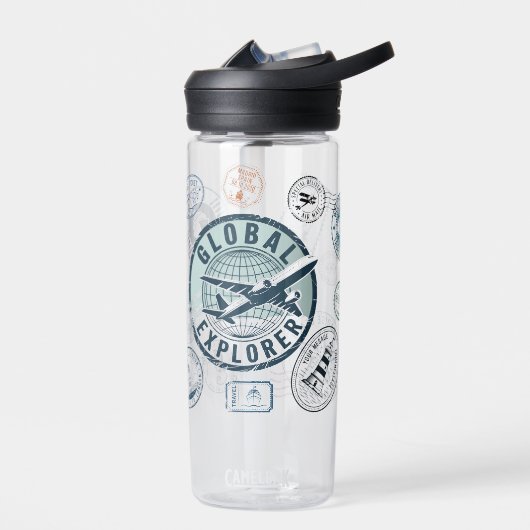 冒険が旅をテーマにしたウォーターボトルを待つ ウォーターボトル (左面)