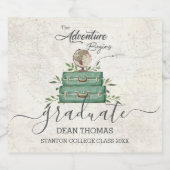 冒険が旅立って卒業を迎える スパークリングワインラベル (シングルラベル)