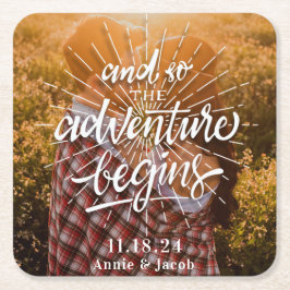 冒険が日を救い始める スクエアペーパーコースター