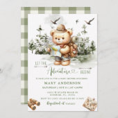 冒険が森に赤ちゃんシャワーを浴びる 招待状 (正面/裏面)