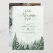 冒険が森の写真の引退を開始する 招待状 (正面/裏面)