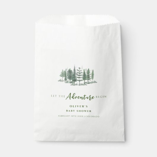 冒険が森の赤ん素朴坊のシャワーを始める フェイバーバッグ (正面)