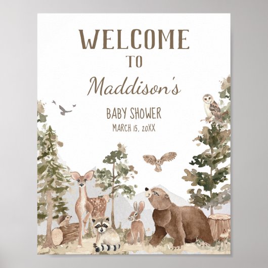 冒険が森林の動物を歓迎 ポスター (正面)