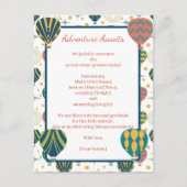 冒険が気球の誕生発表を待つ 案内ポストカード (正面)