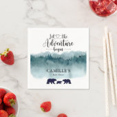 冒険が水の色を始める山クマ スタンダードカクテルナプキン (インサイチュ)