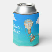 冒険が熱気球のサルの動物を待つ 缶クーラー (缶裏面)