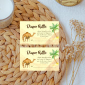 冒険が砂漠を待っているベビーラクダおむつラッフル エンクロージャーカード